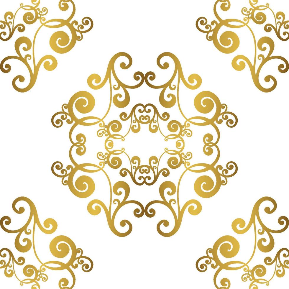 Vector damask vintage baroque ornament. Retro pattern antique style acanthus. Seamless pattern