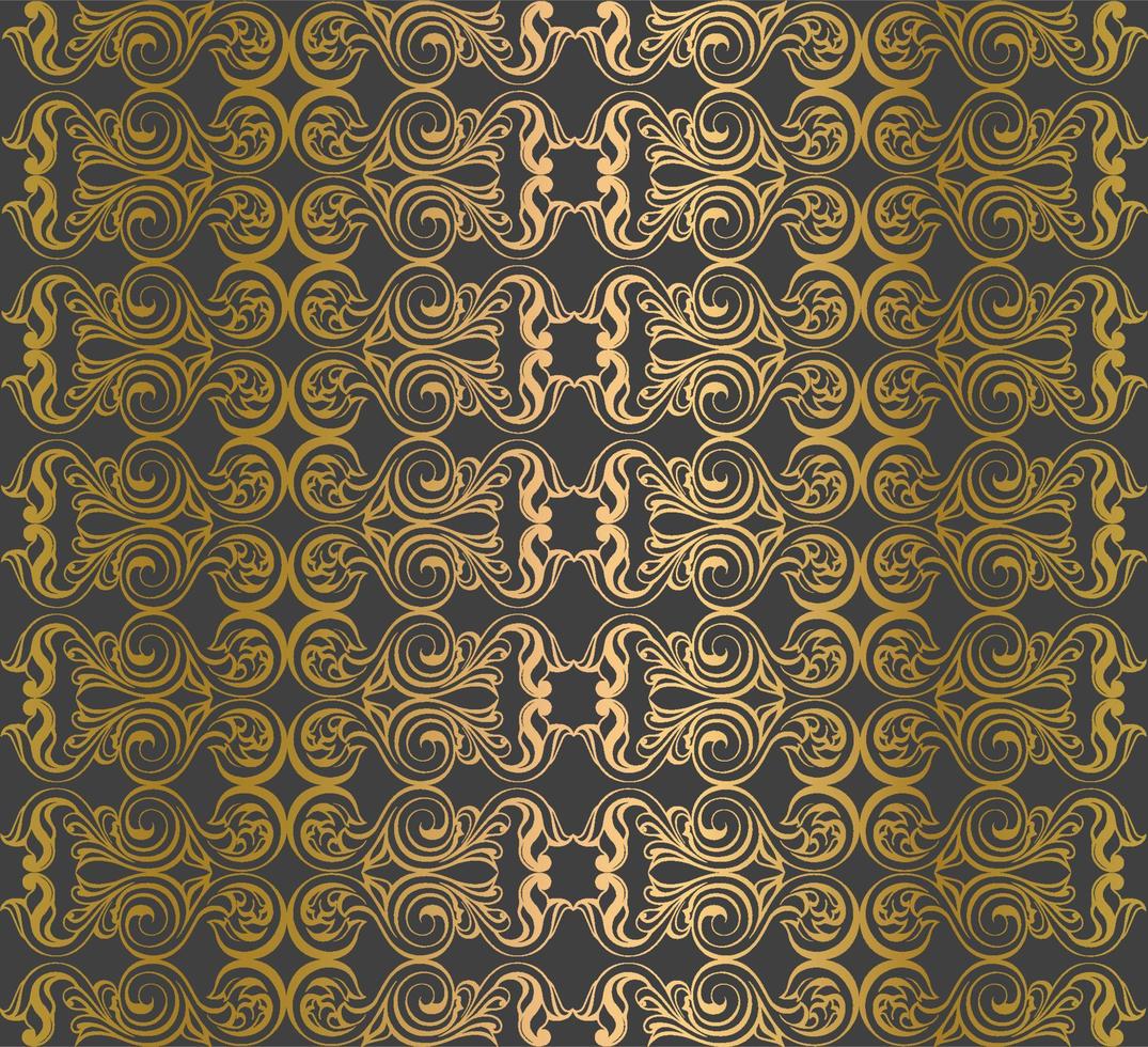 Vector damask vintage baroque scroll ornament swirl. Victorian monogram heraldic shield swirl. Retro floral leaf pattern border foliage antique  acanthus calligraphy engraved tattoo. Seamless pattern