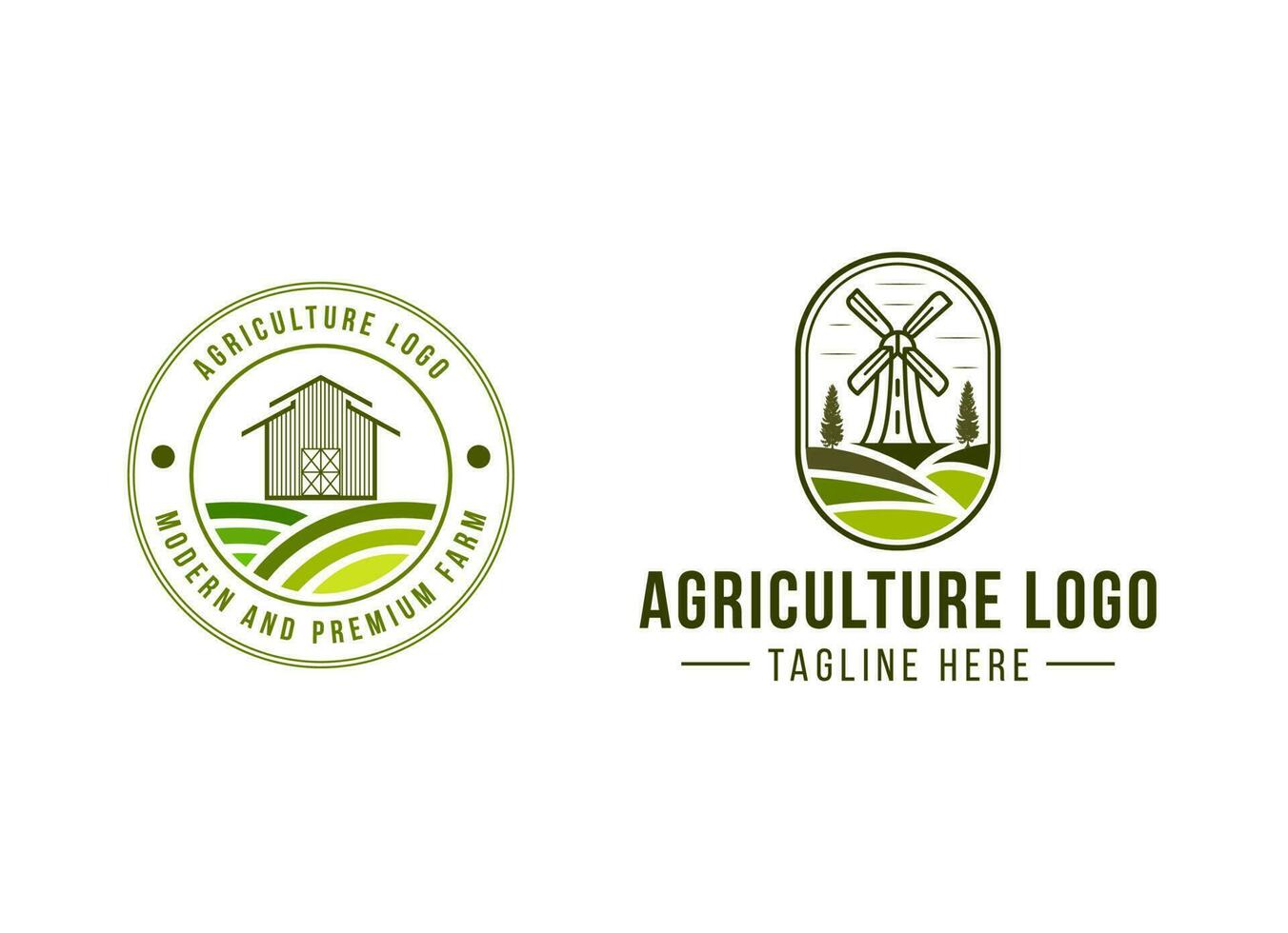 plantilla de diseño de logotipo de agricultura. vector