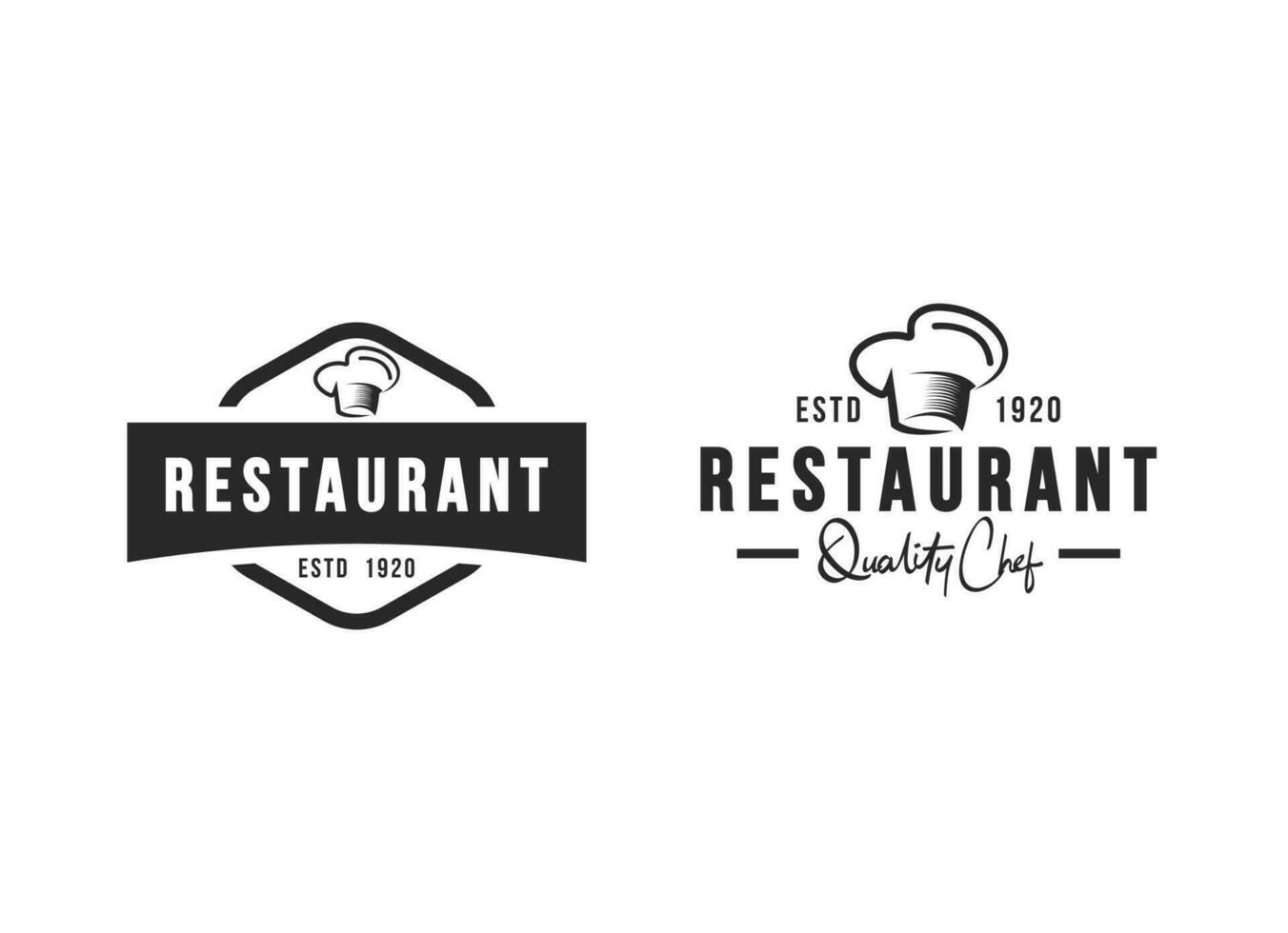 plantilla de diseño de logotipo de restaurante de cocina y chef moderno vector