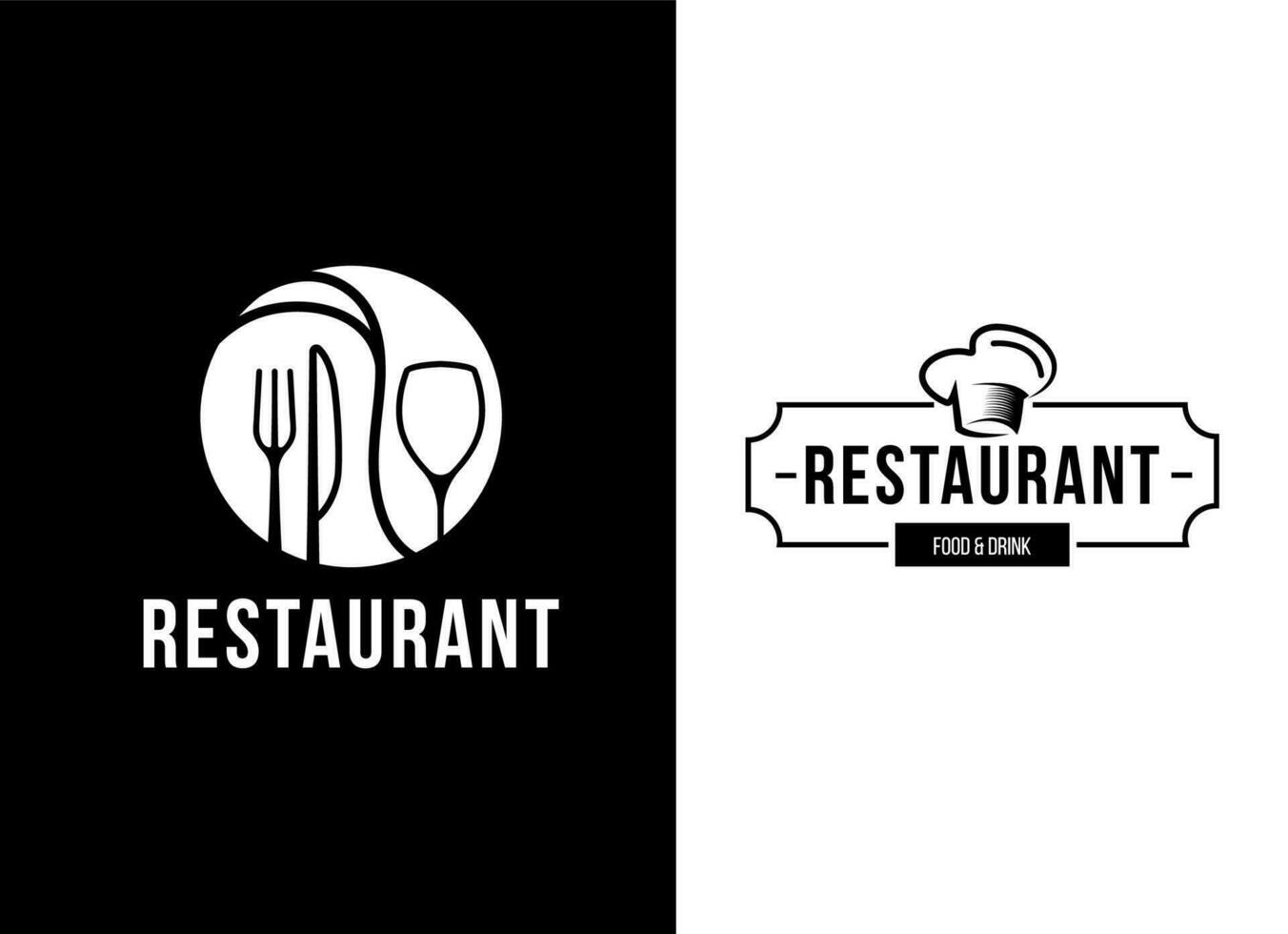 plantilla de diseño de logotipo de restaurante de cocina y chef moderno vector