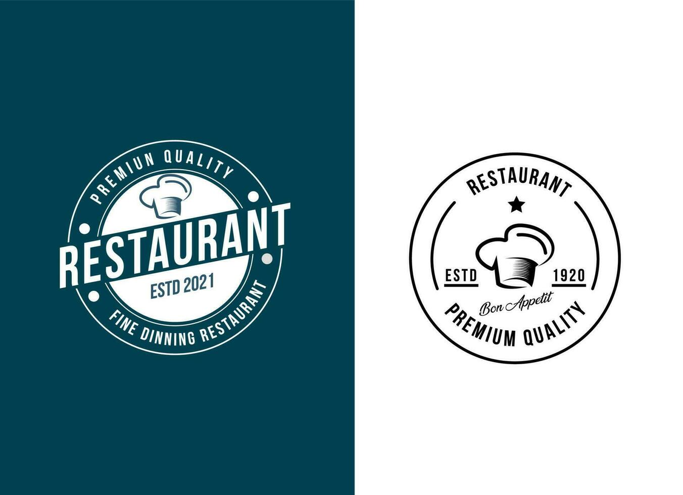 Modern Chef and Cooking Restaurant Logo Design Template vector