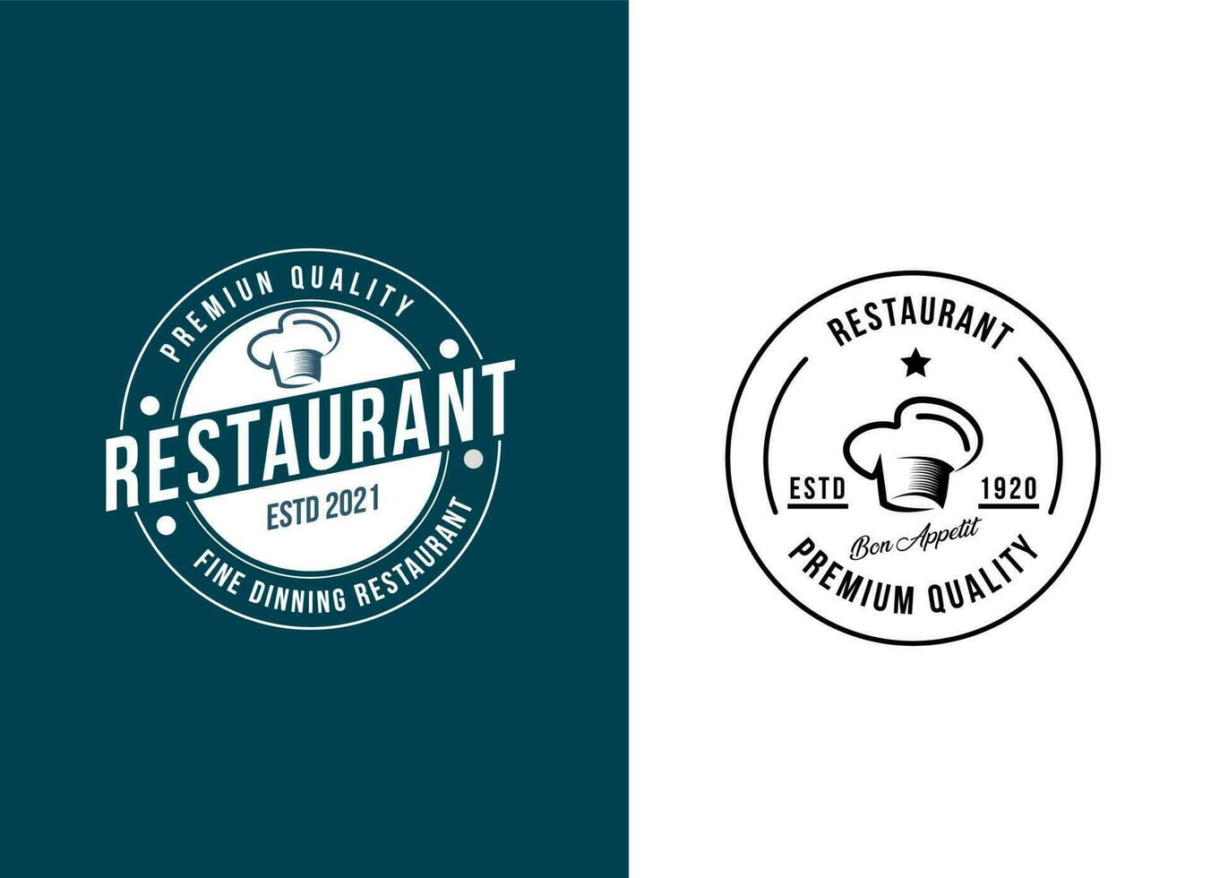 plantilla de diseño de logotipo de restaurante de cocina y chef moderno vector