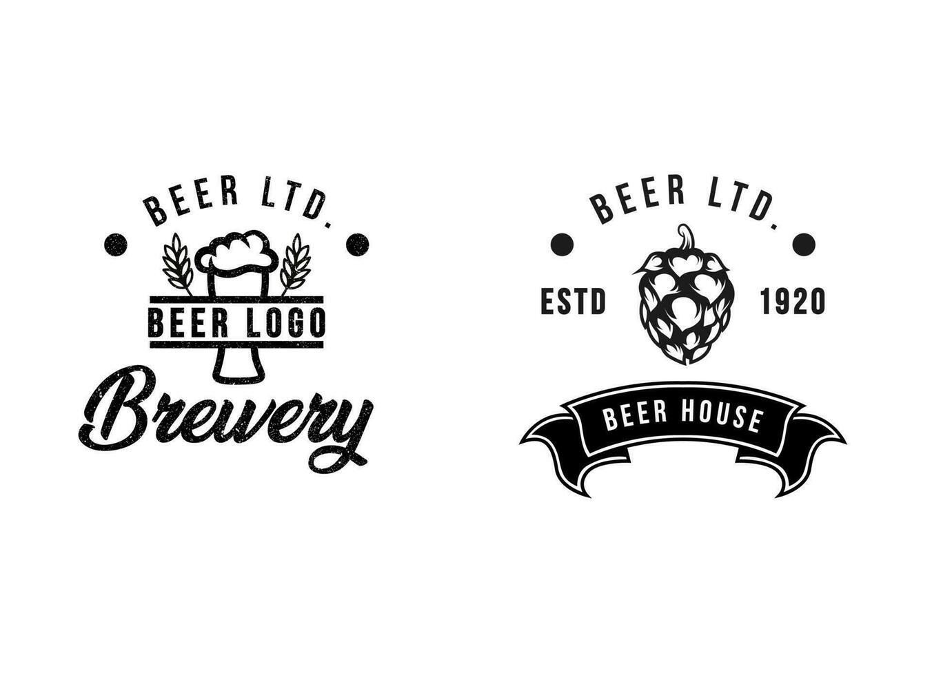 Beer and alcohol company industry logo design template vector