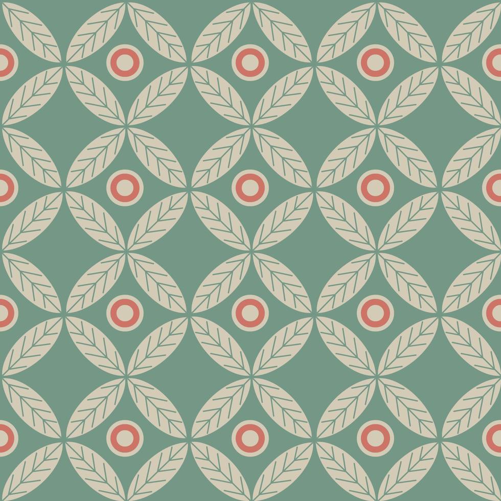 Seamless pattern. Graphic ornament. Floral stylish background. Vector repeating texture with stylized  leaves.