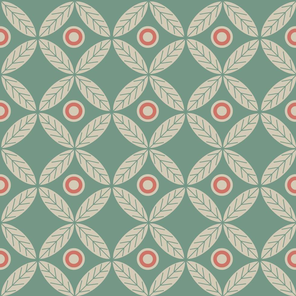 Seamless pattern. Graphic ornament. Floral stylish background. Vector repeating texture with stylized  leaves.