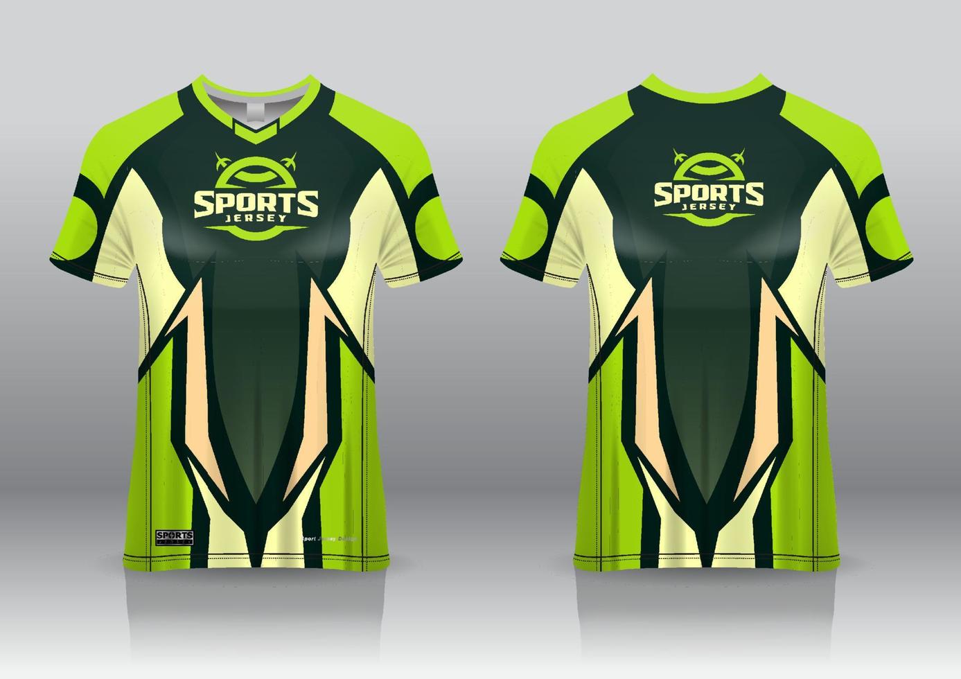 esport jersey gaming design front and back view vector