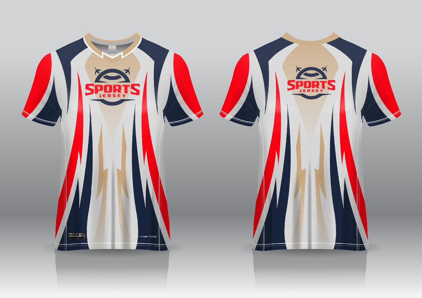 esport jersey gaming design front and back view vector