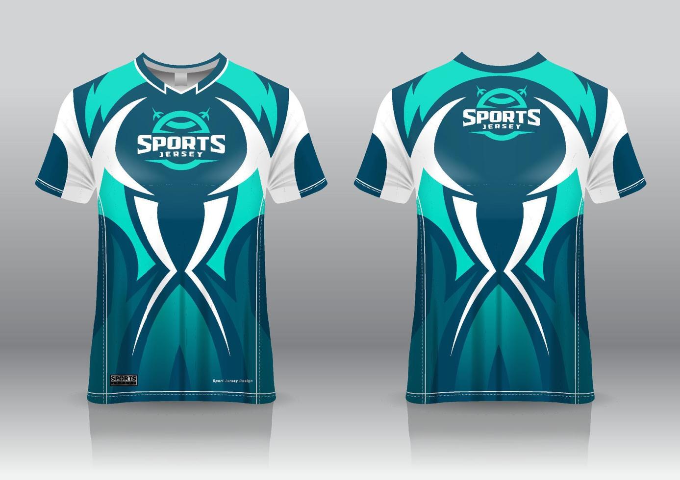 esport jersey gaming design front and back view vector