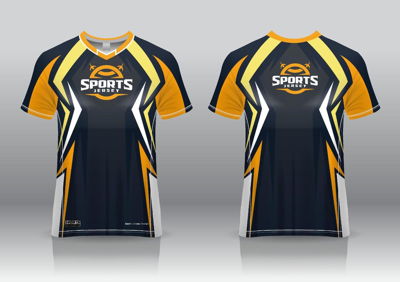 esport jersey gaming design front and back view vector