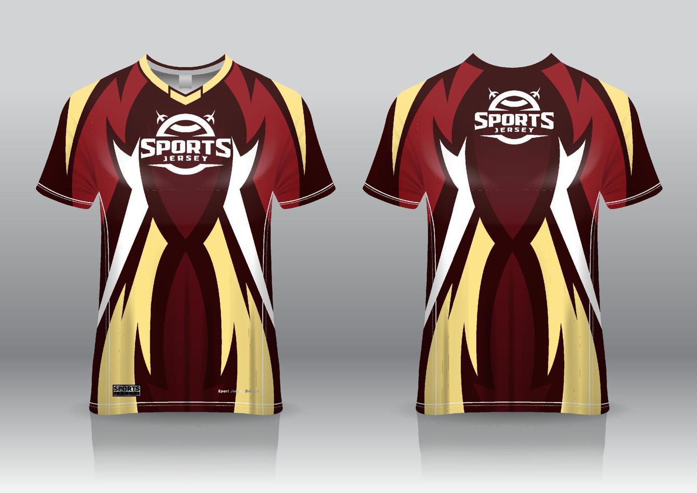 esport jersey gaming design front and back view vector