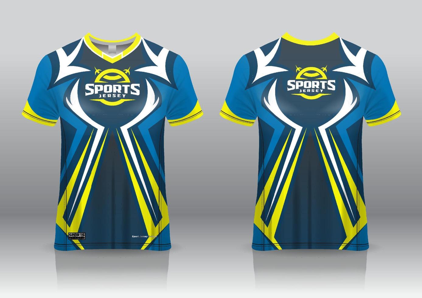 esport jersey gaming design front and back view vector