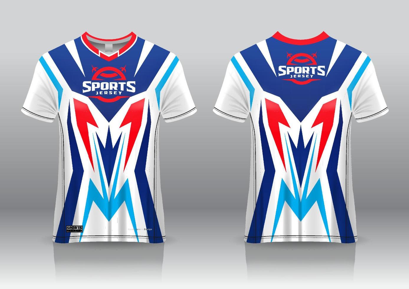 esport jersey gaming design front and back view vector