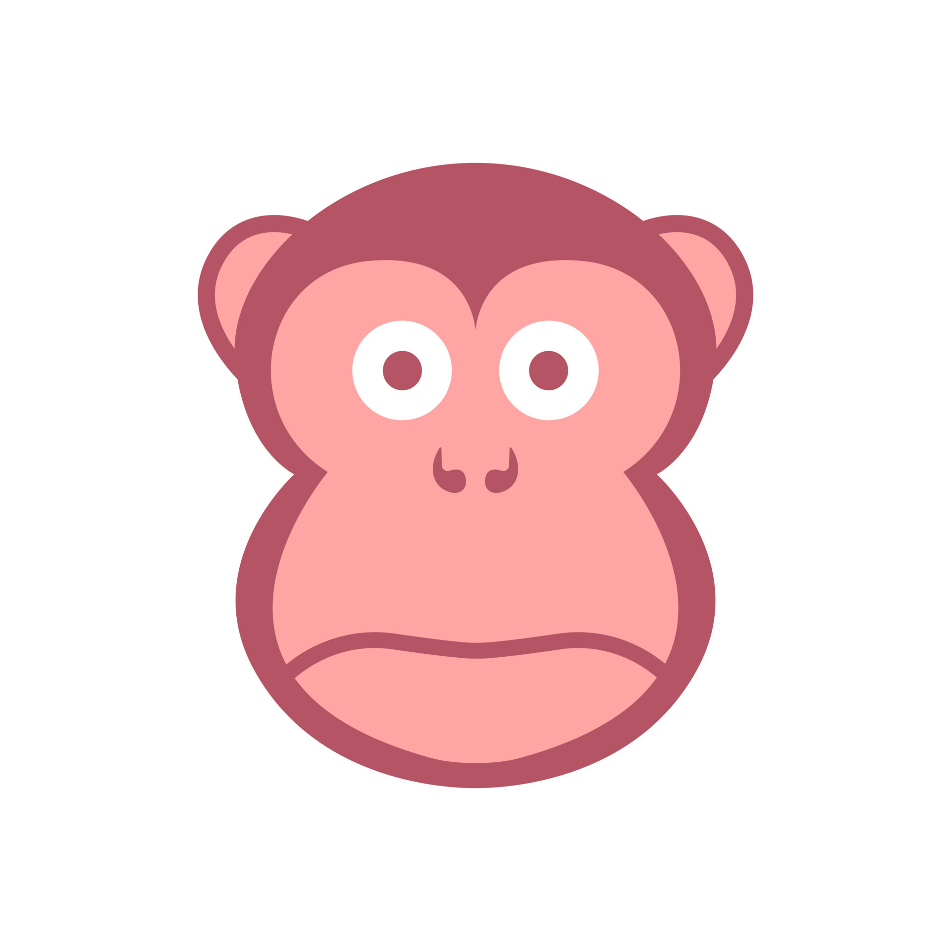 Monkey face, vector cartoon icon and head logo in flat style 8028524 Vector  Art at Vecteezy