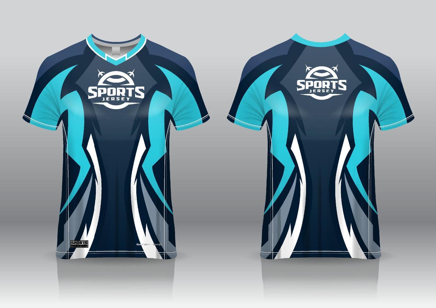 esport jersey gaming design front and back view vector