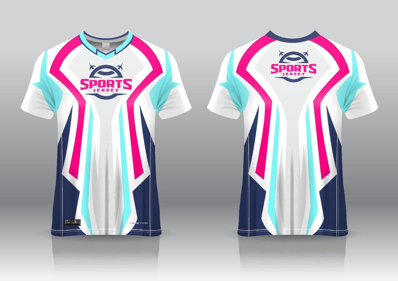 esport jersey gaming design front and back view vector