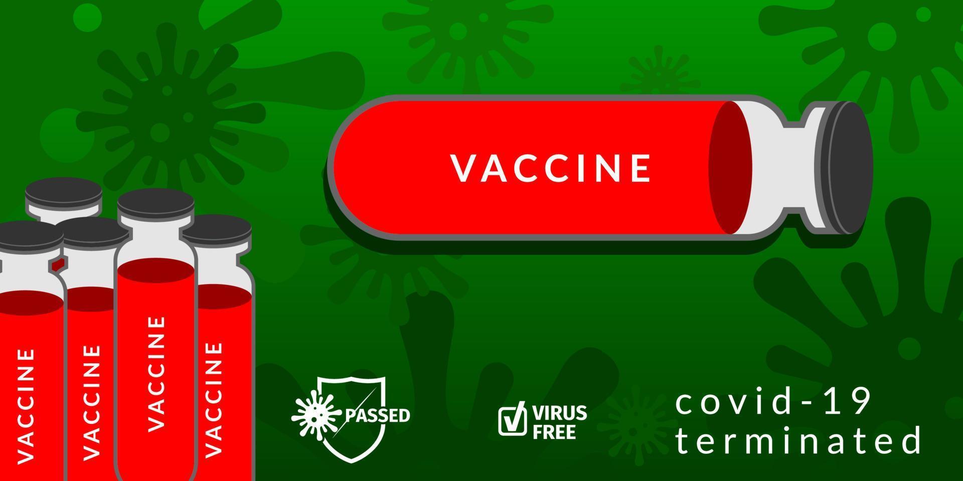 Ilustración antiviral de vacuna con fondo de virus para web o elemento de impresión vector