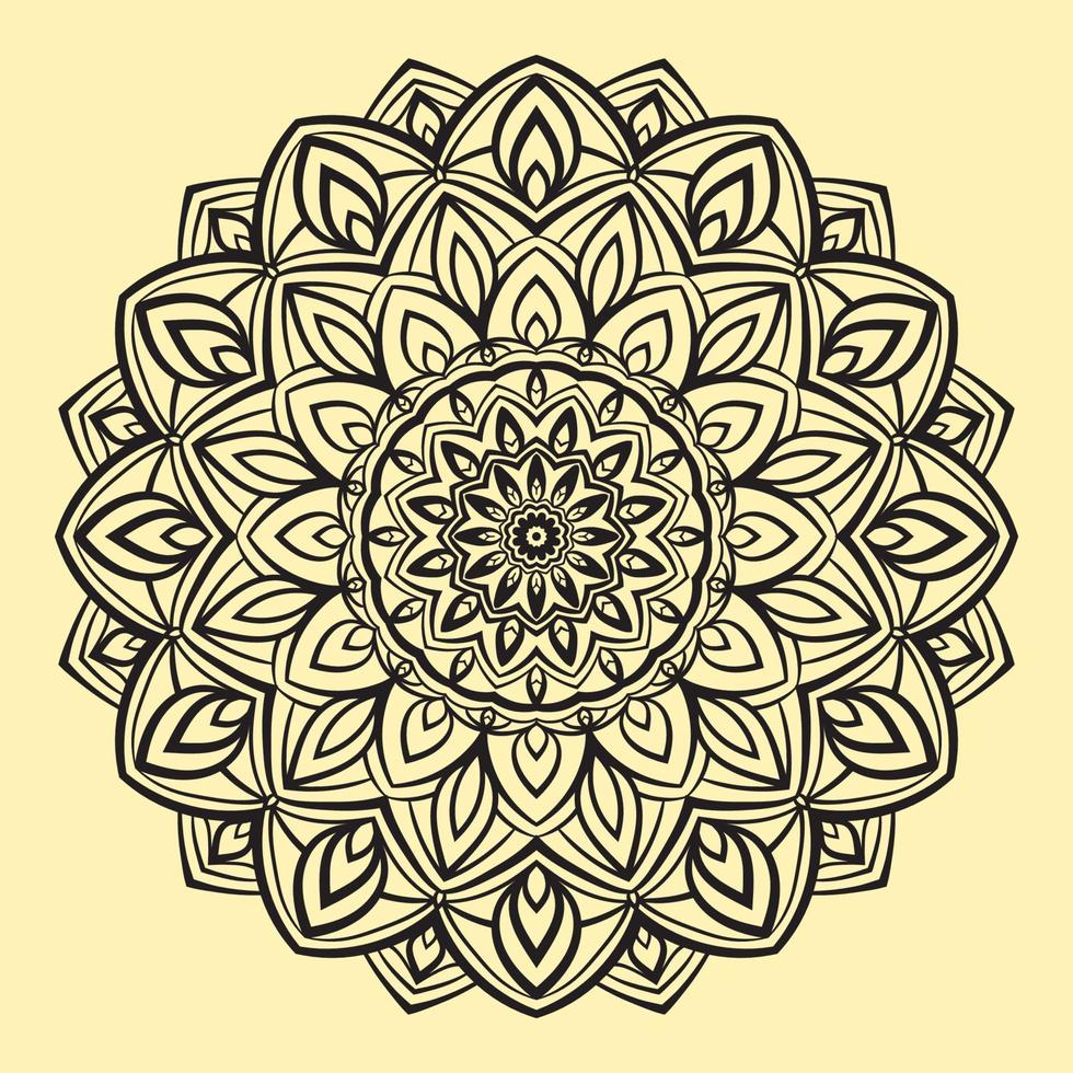 elemento de diseño de vector de flor abstracta de mandala