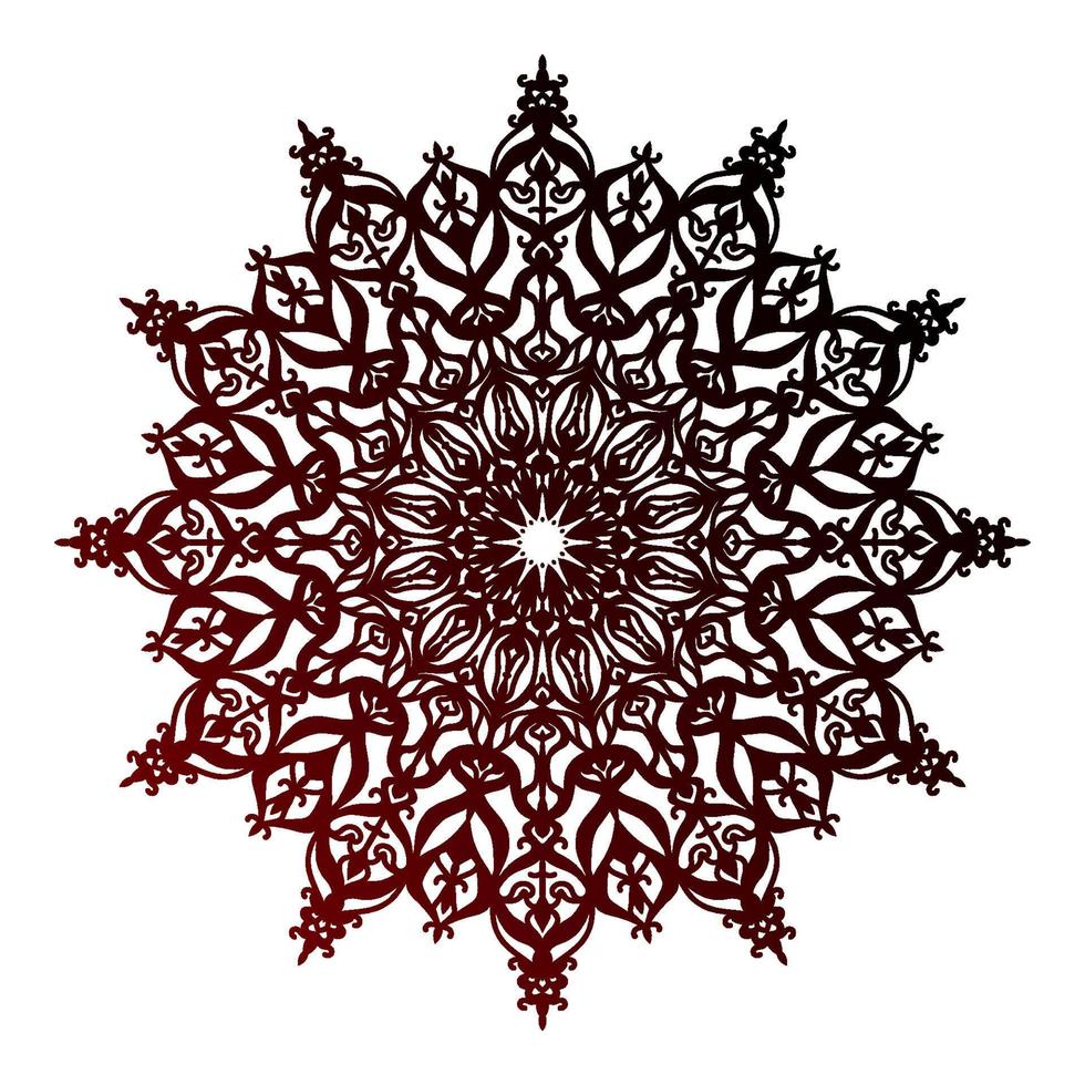 vector de ornamento circular de elemento de diseño de mandala decorativo redondo aislado