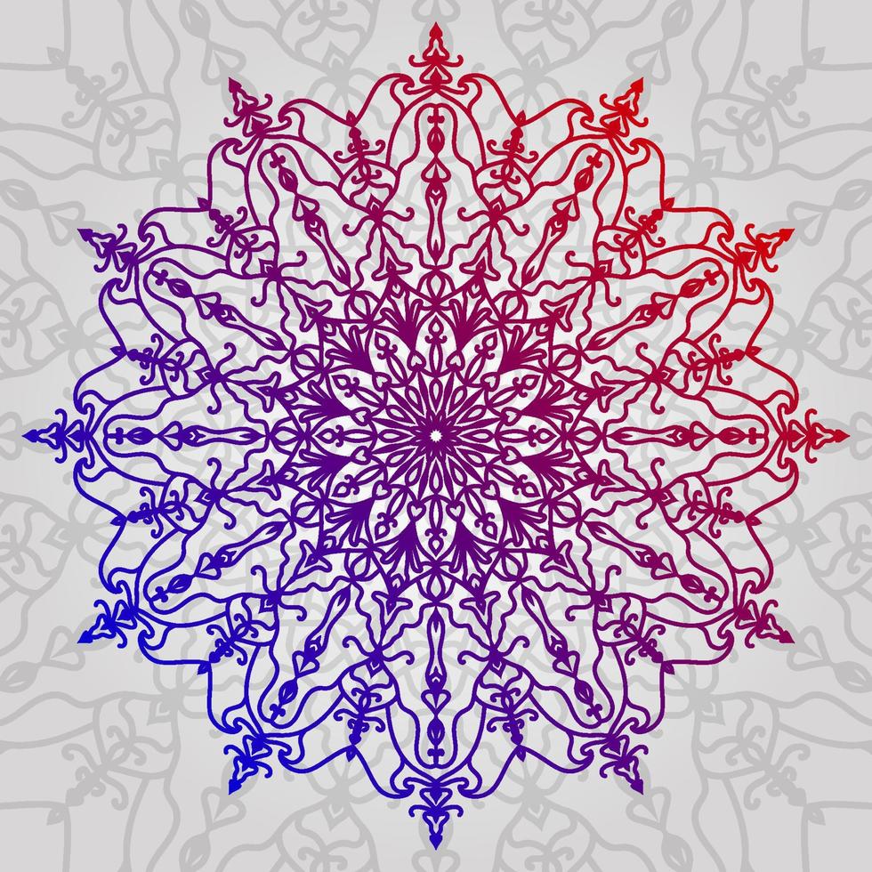 gradient mandala round design abstract circular vector