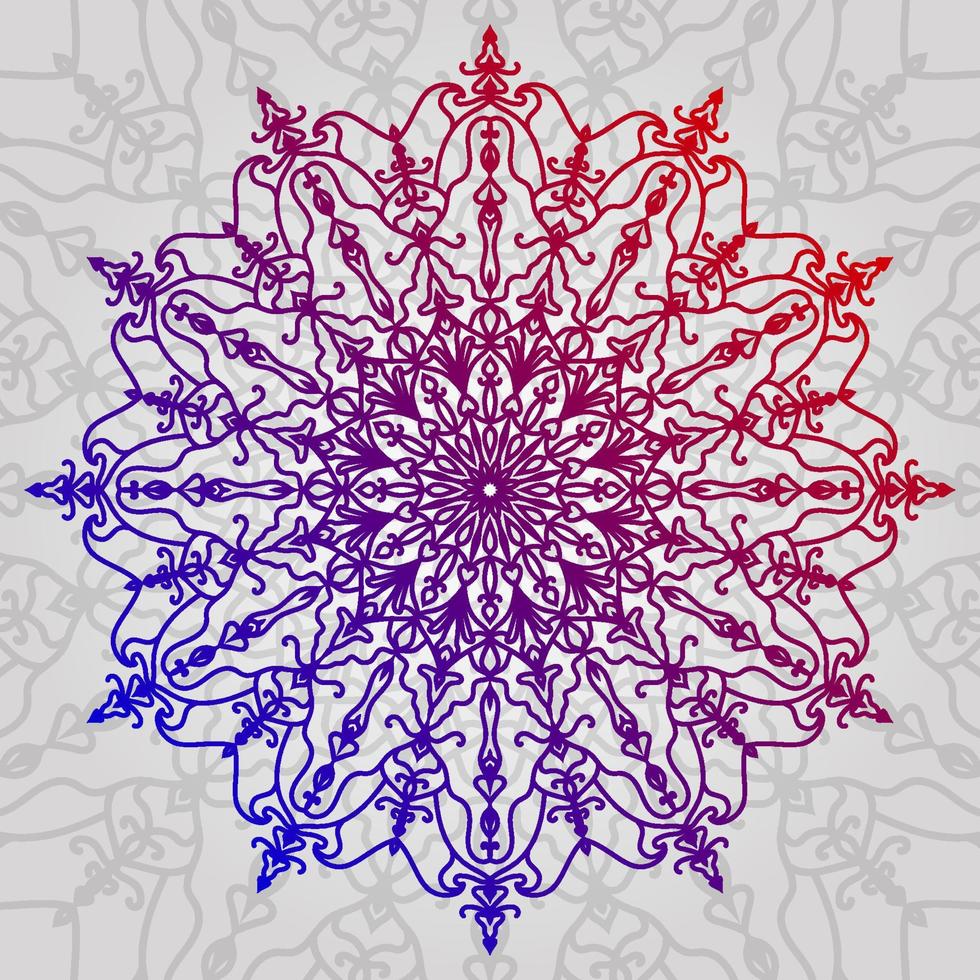 gradiente mandala redondo diseño abstracto circular vector