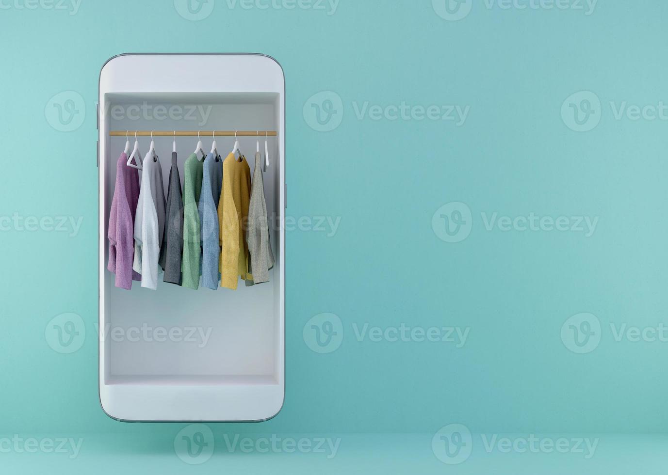 Shopping online on website or mobile application.Concept for clo photo