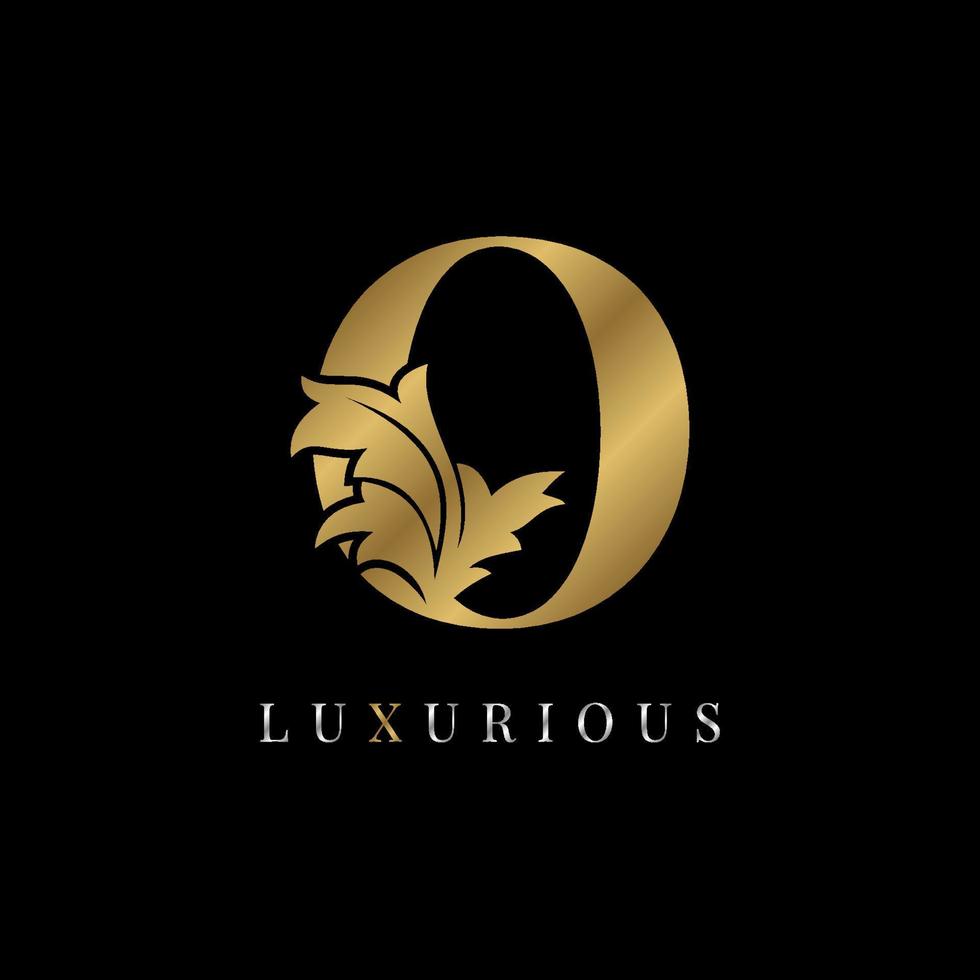 luxurious letter O vintage floral decoration victory brand boutique logo spa beauty care salon make up artist identity design element cottage initial bridal wedding gown designer vector