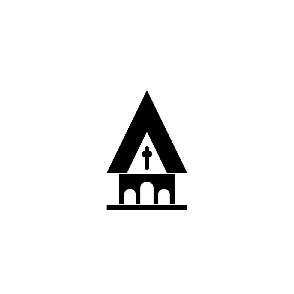 logotipo del icono de la iglesia vector