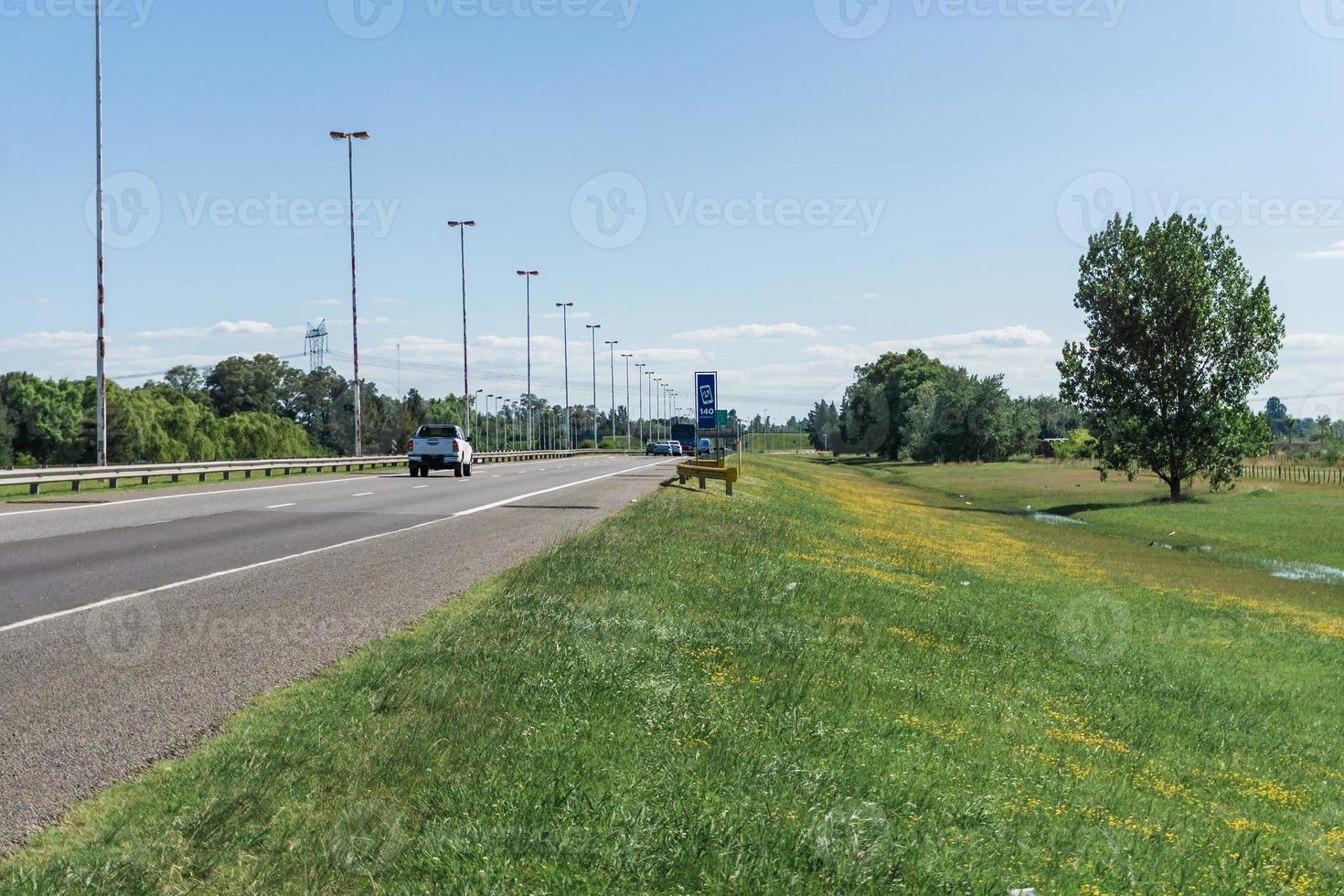 Road through countryside photo