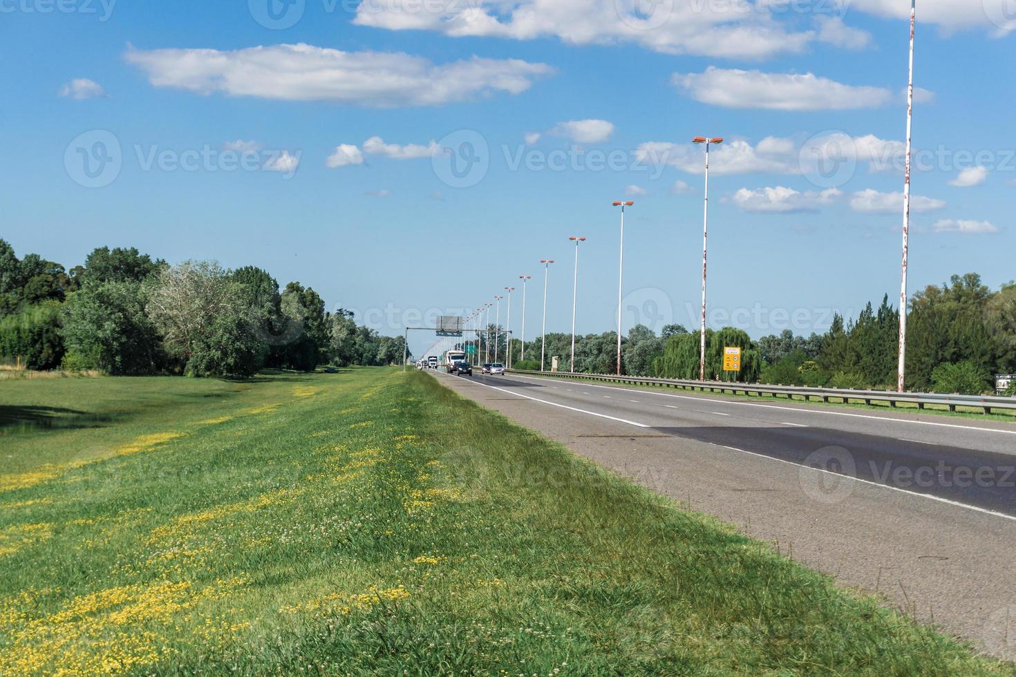 Road through countryside photo