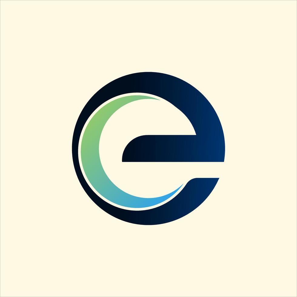 Modern letter E logo illustration design vector