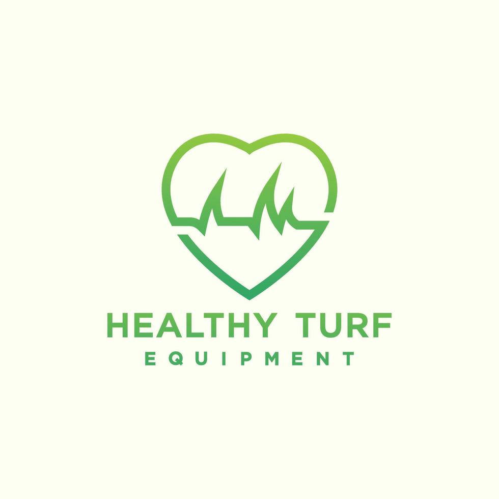 Modern healthy turf logo illustration design vector