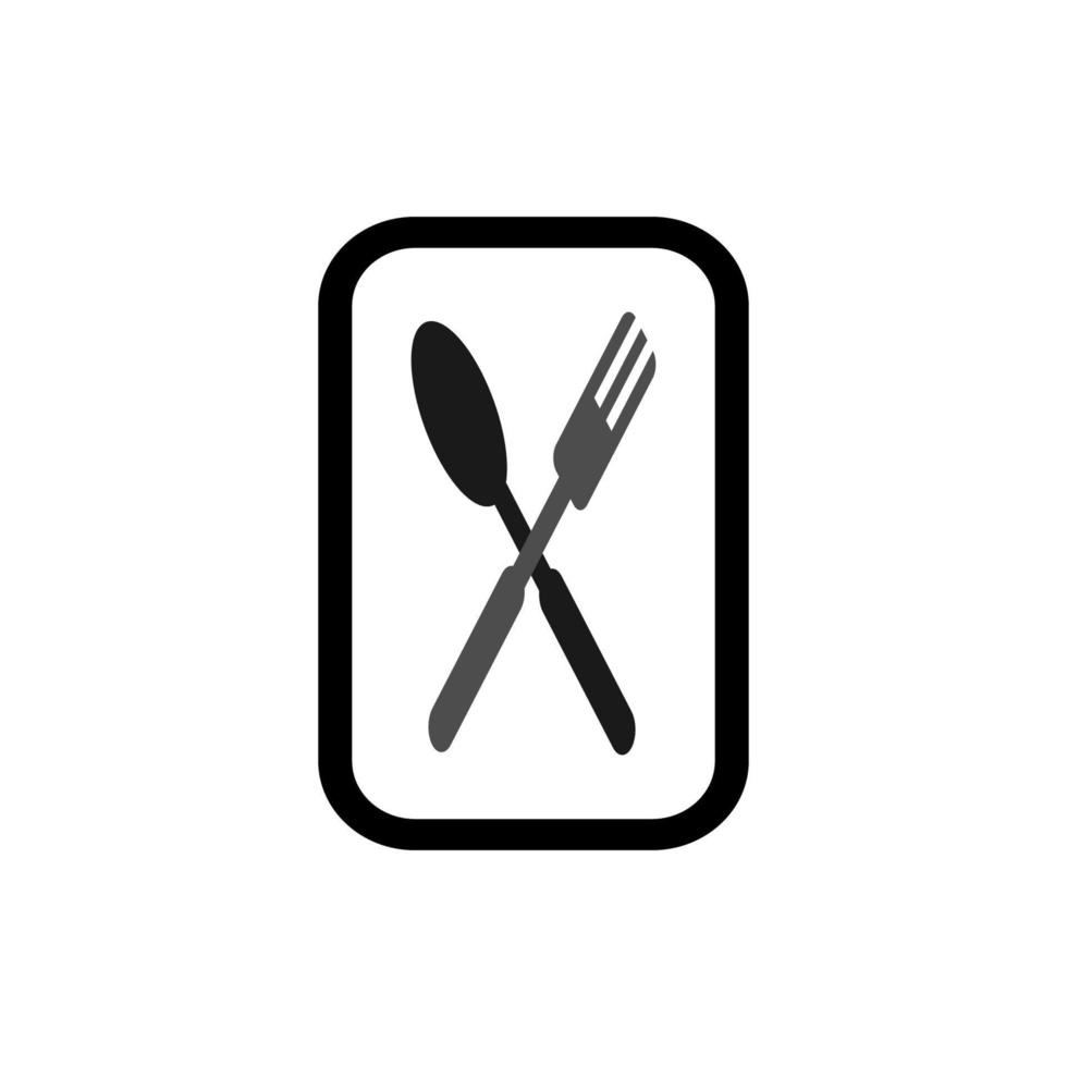 spoon and fork icon vector illustration image