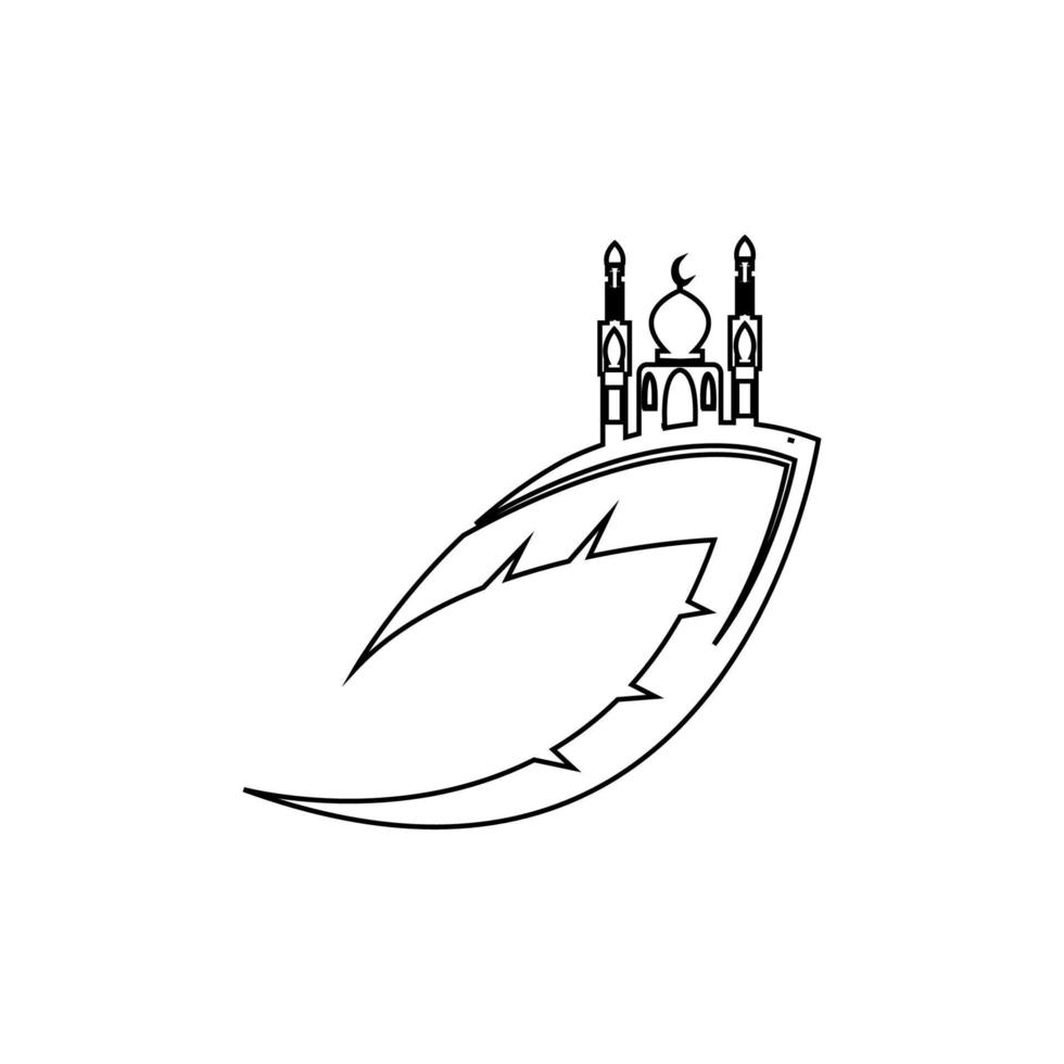 mosque logo image vector illustration design