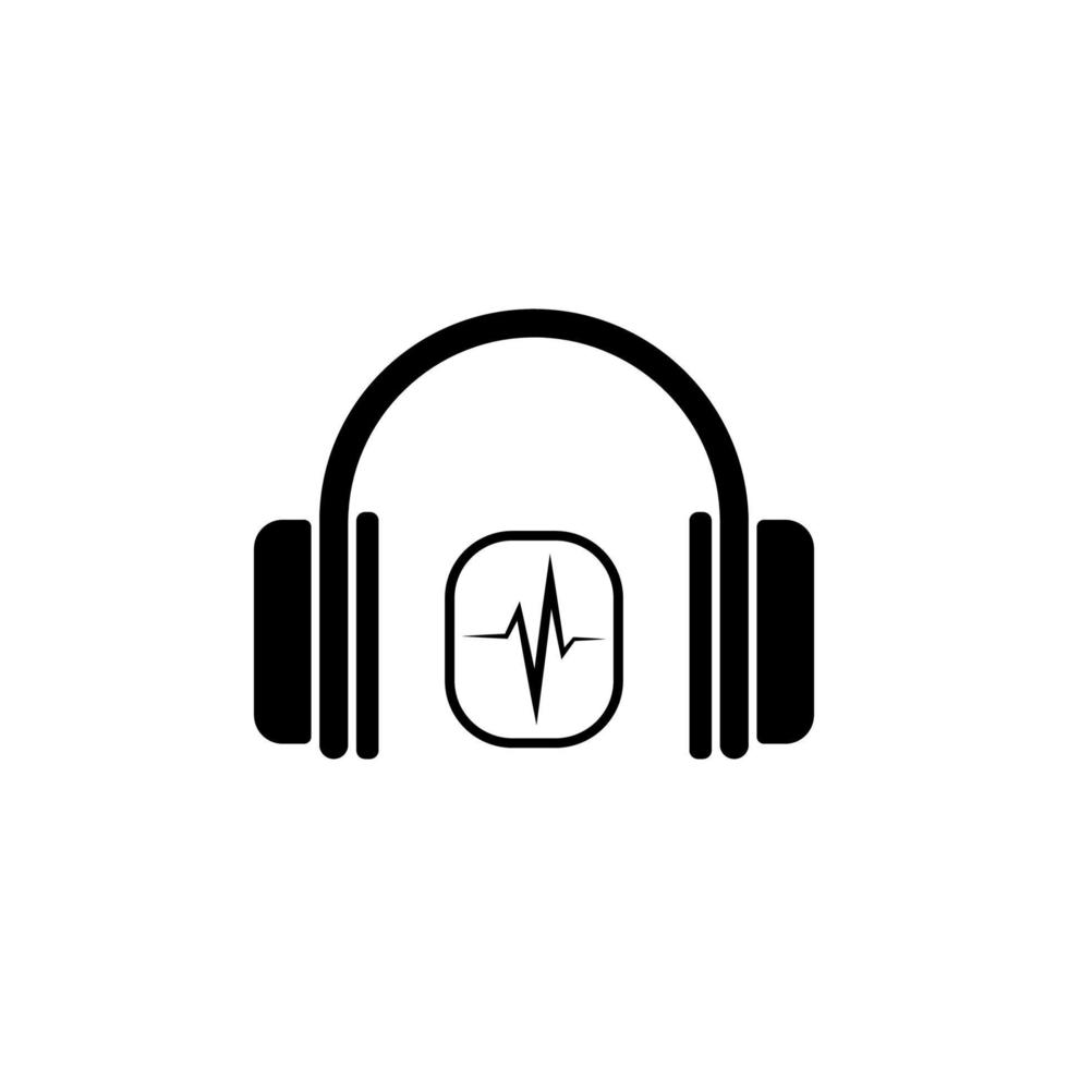 headset icon vector design