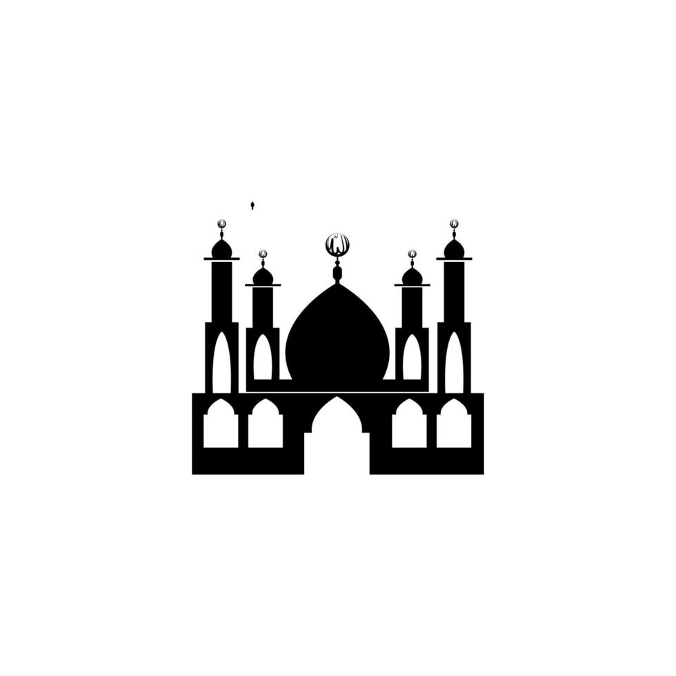 ilustración de vector de imagen de logotipo de icono de mezquita