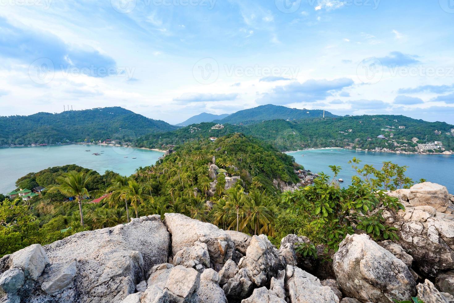 seascape from peak mountain view point photo