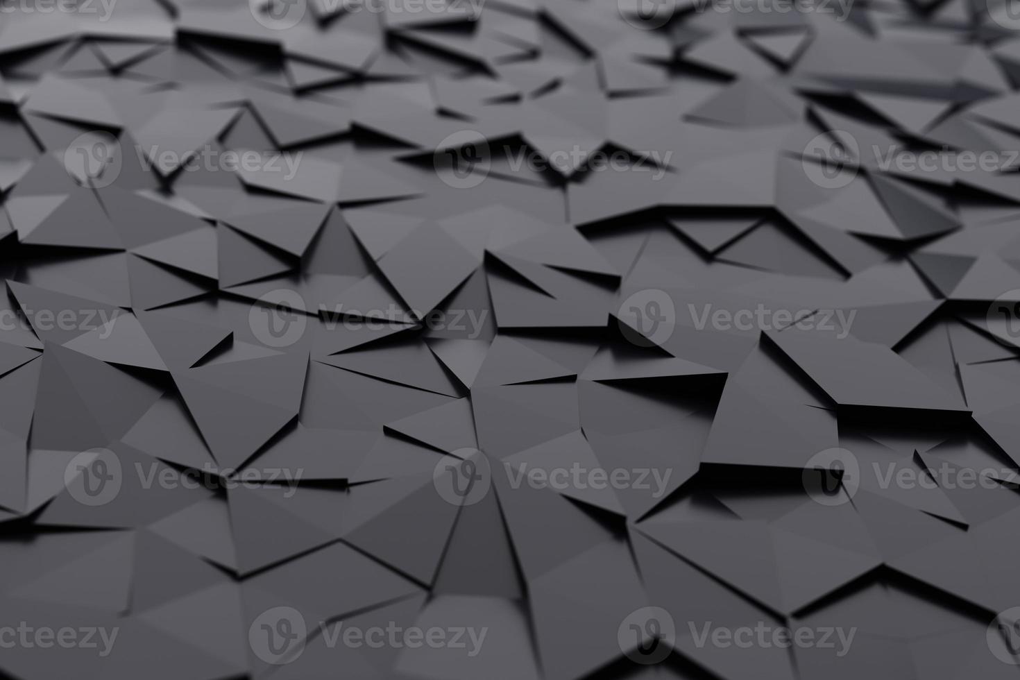 Abstract black geometric background of the wall. 3d render photo