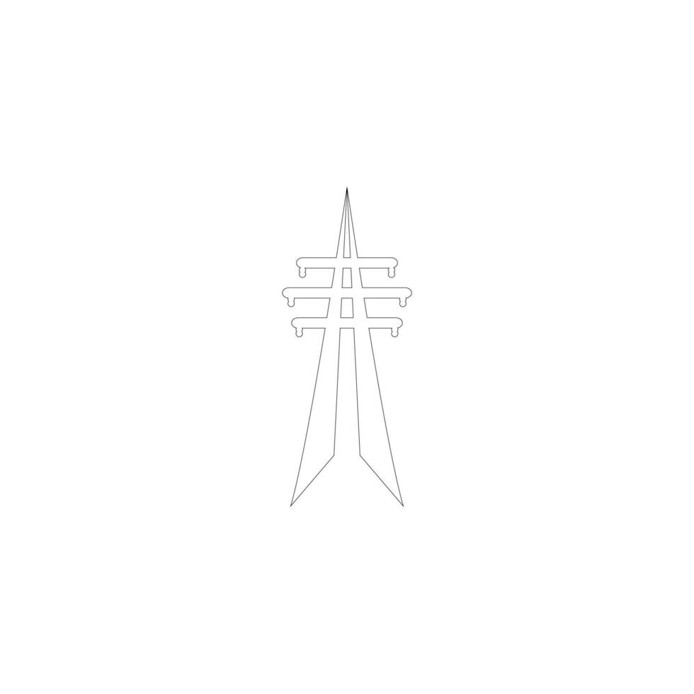power pole icon vector drawing
