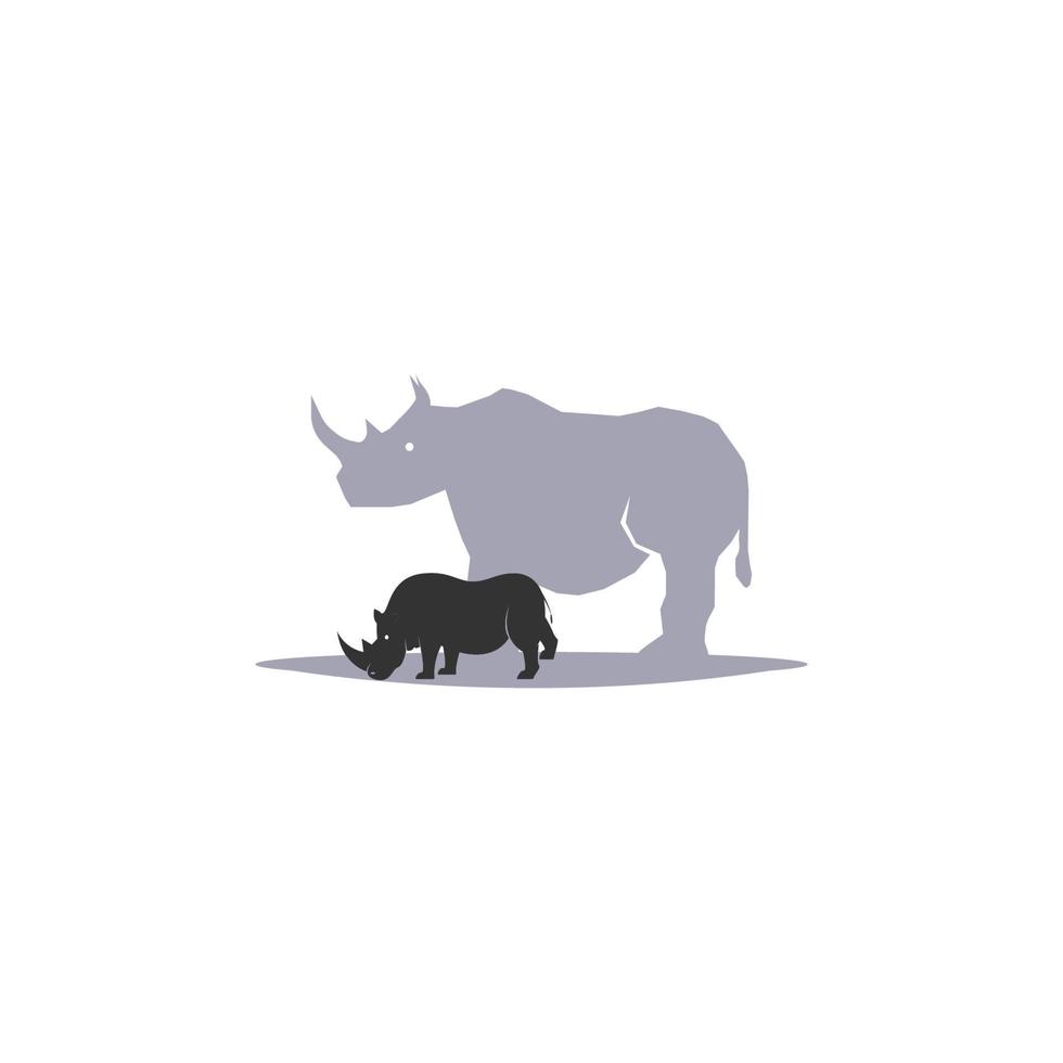 rhino illustration for wildlife day vector