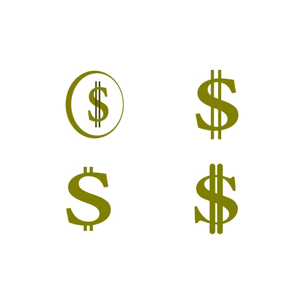 dólar, símbolo, logotipo, vector, ilustración vector