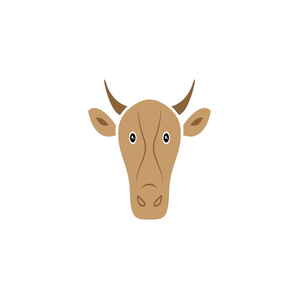 diseño de ilustración de vector de icono de vaca