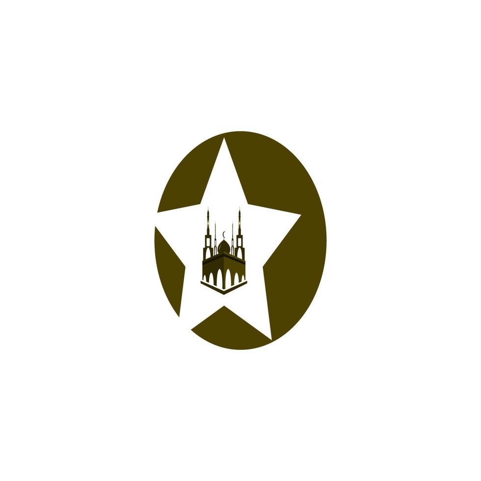 Diseño de ilustración de vector de imagen de logotipo de mezquita