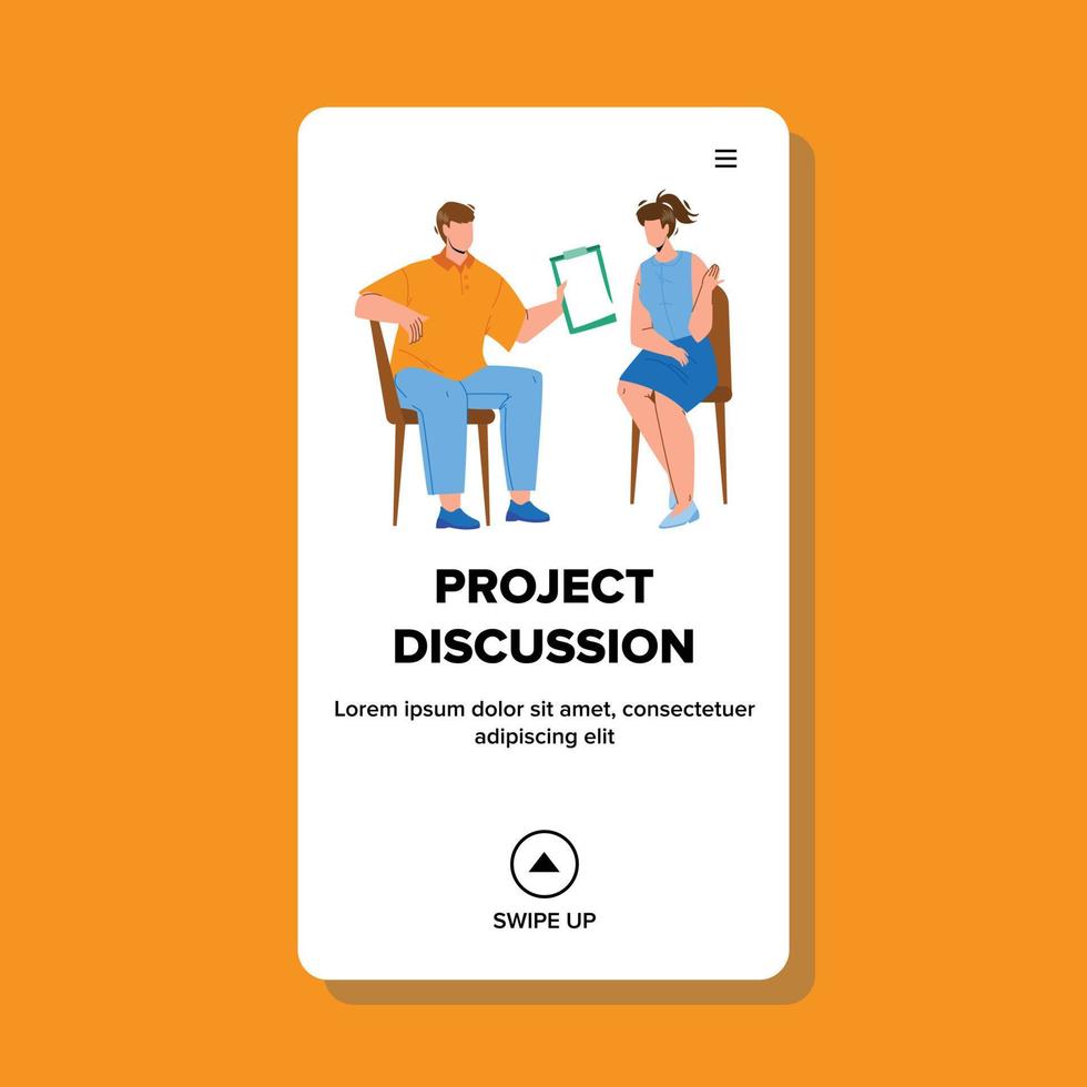 Project Discussion Business Occupation Vector