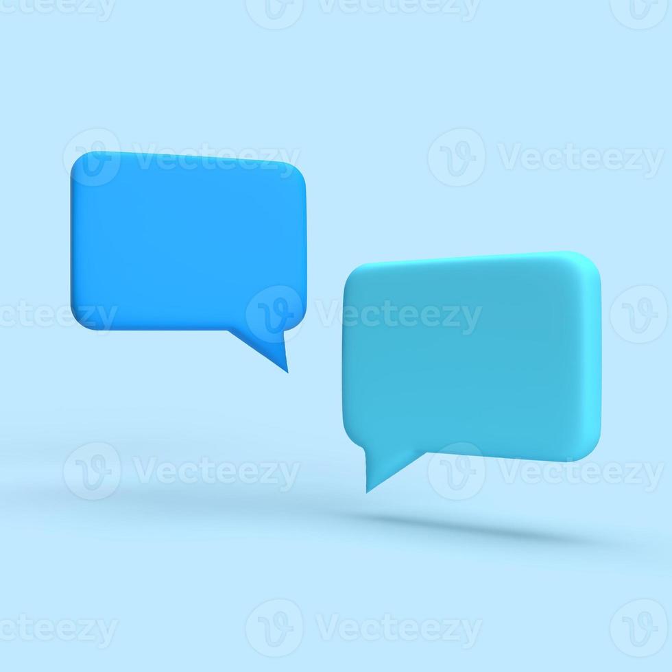 3D Chat Bubbles Minimal Concept of Social Media Messages 3D Illustrations photo