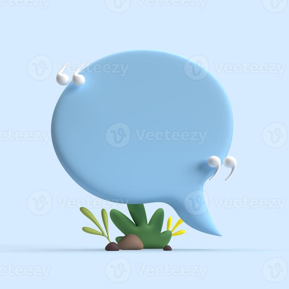 3D Chat Bubbles Minimal Concept of Social Media Messages 3D Illustrations photo