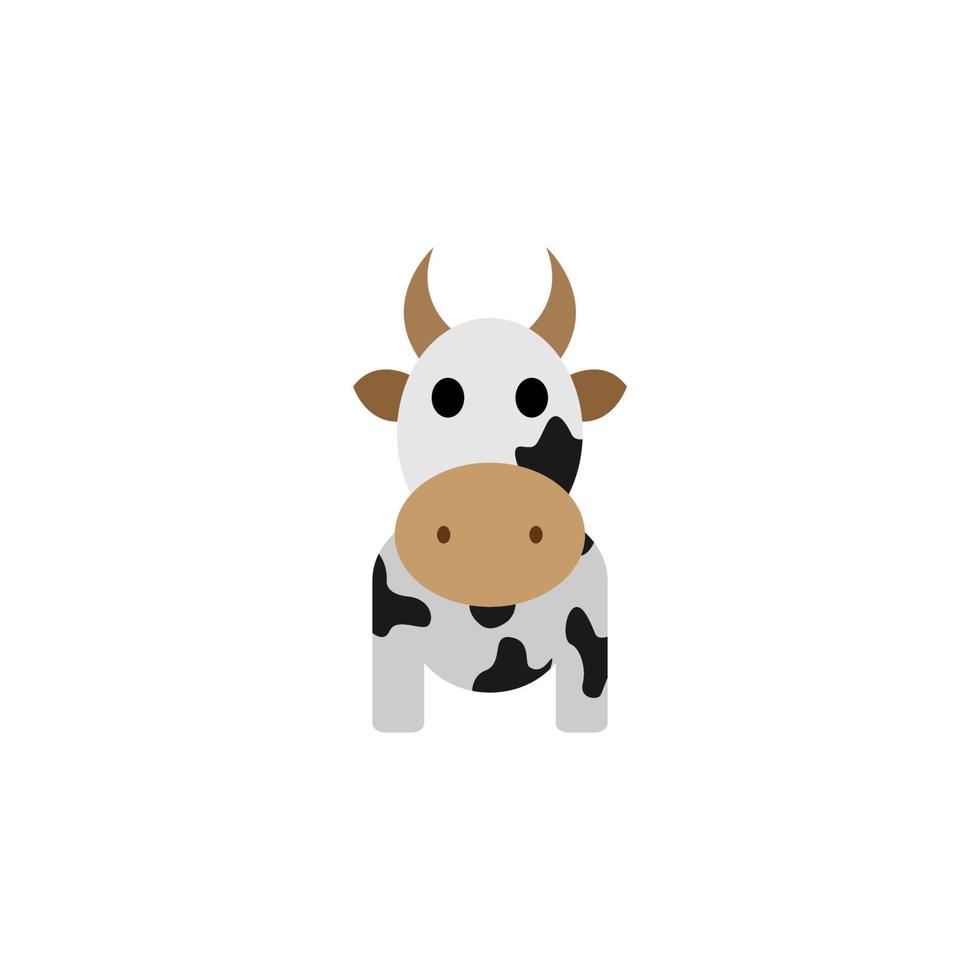 diseño de ilustración de vector de icono de vaca