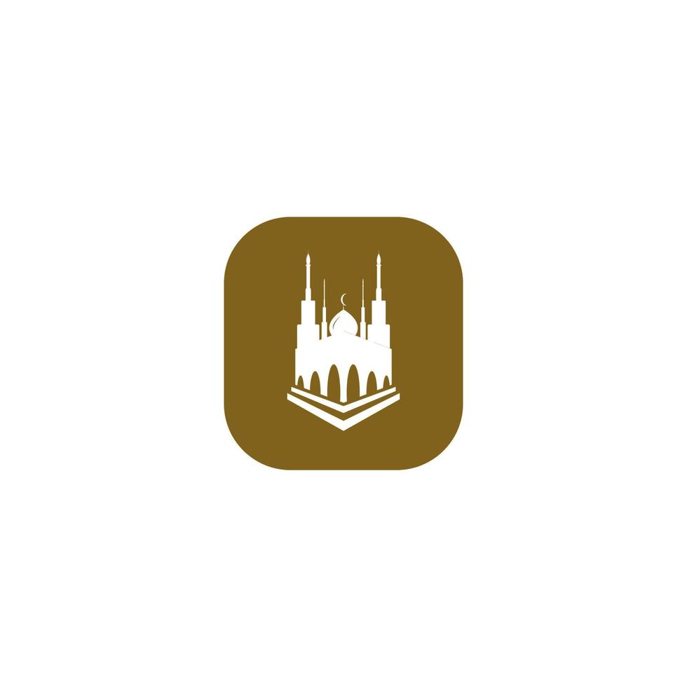 Diseño de ilustración de vector de imagen de logotipo de mezquita