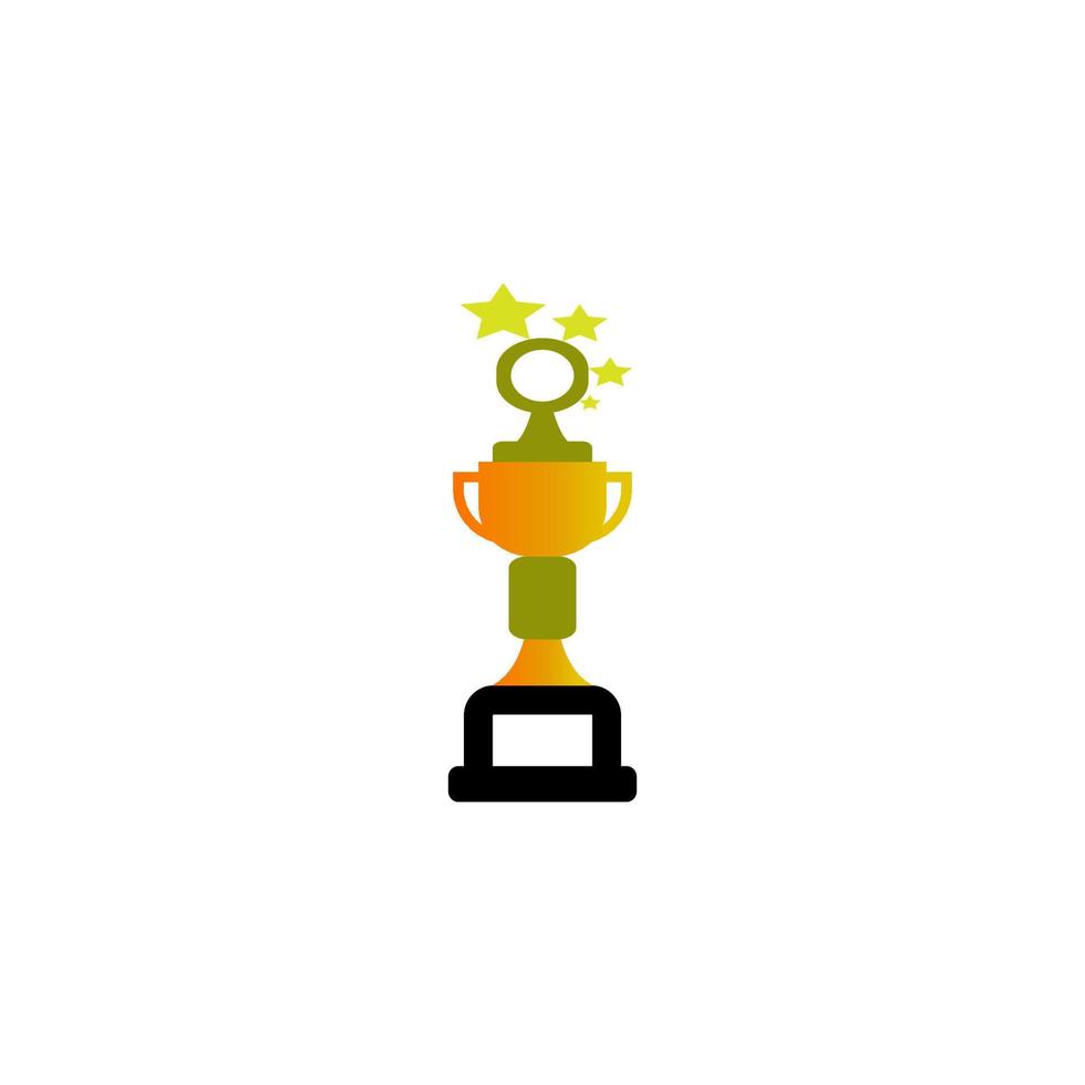 Diseño de ilustración de vector de icono de trofeo