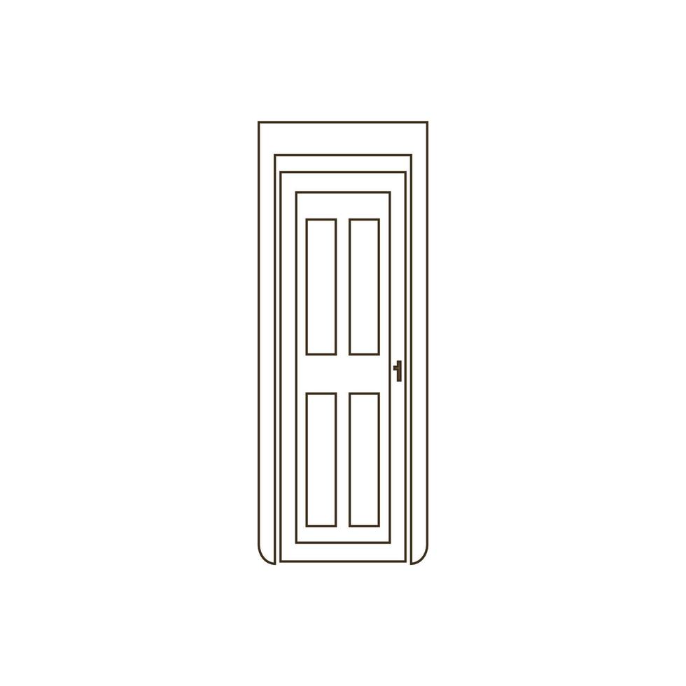 door icon illustration design element vector